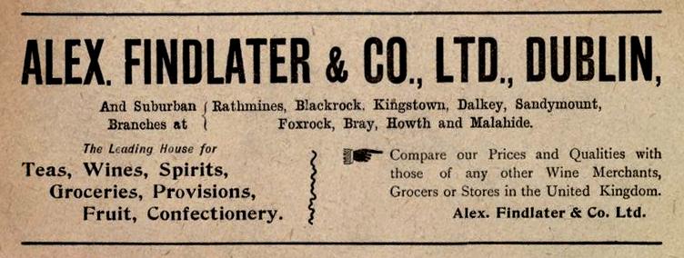 1900_alex_findlater_and_co.gif - 1900. Advertisement for Alex Findlater, grocer and wine merchant.