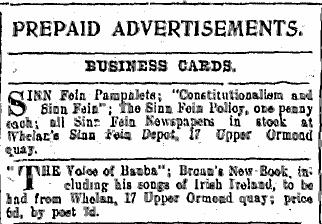1907.png - Advertisement for Whelan’s and Son (1907)