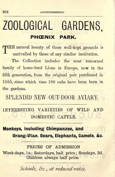 1892_Zoological_Gardens.jpg - 1892 Advertisement for Zoological Gardens from the Irish Medical Directory.