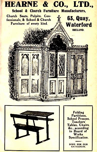 1900_hearne_and_co_furnitur.gif - 1900. Advertisement for Hearne and Co. manufacturers of school and church furniture.