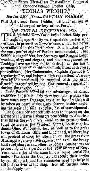 emigrant-ship.png - 1848 Emigration advertisement.