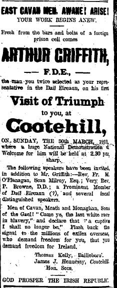 1919-east-cavern-men.png - 1919 - "East Cavan Men, Awake, Arise!'