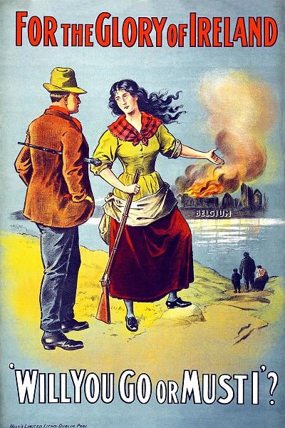 for_the_glory_of_ireland.jpg - 'For the Glory of Ireland' (1914). World War 1 Recruitment poster, Hely's Limited, Dublin. Courtesy of Dr Angela Smith.