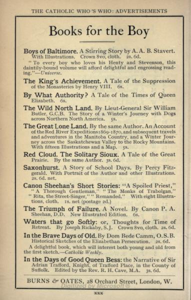 books_for_the_boy.jpg - 1908 'Books for the Boy'. Advertisement from the Catholic Who's Who.